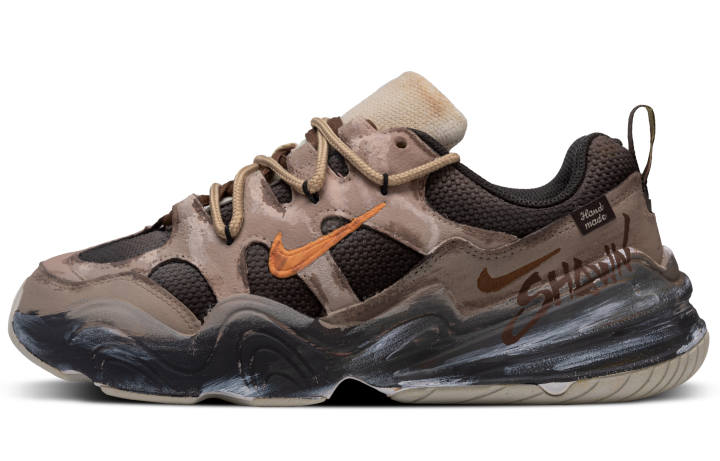 Nike Nike Tech Hera Pastoral Slip Resistant Abrasion Resistant Low top Casual Shoes Women's Tan