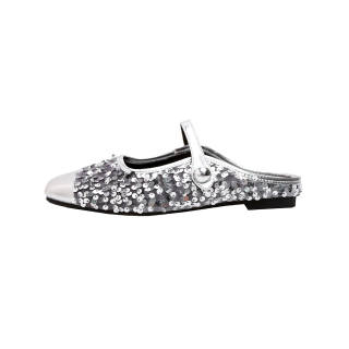 MADALLO Sequins Odor Resistant Abrasion Resistant Odor Resistant, Abrasion Resistant Closed Toe Slippers Women's