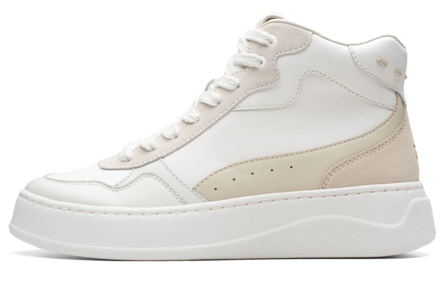 Clarks Lightweight Collection High top Skateboard Shoes Women's White