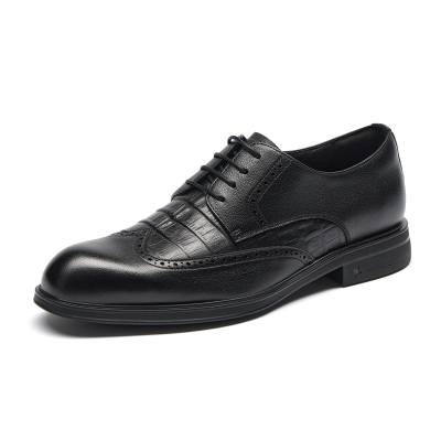 SEVEN Cow Leather Dress Shoes Men's Black