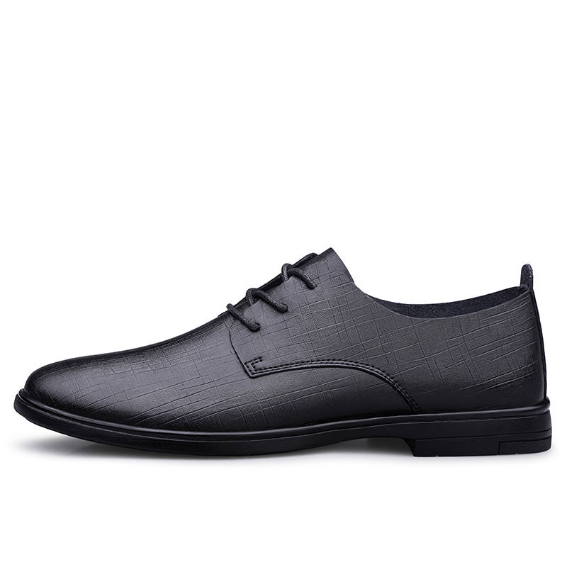 PEHL Cow Split Leather Casual Leather Shoes Men's Black