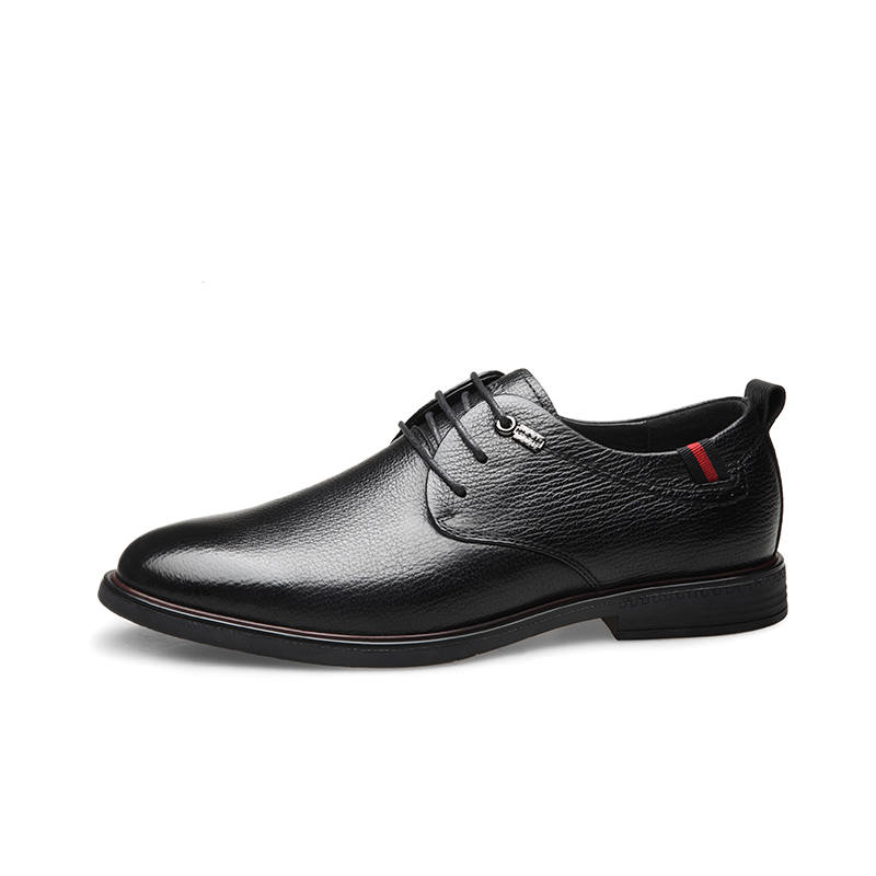LAORENTOU Casual Leather Shoes Men's Low Top Brown