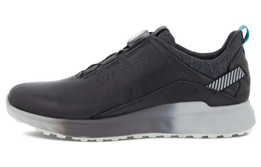 Ecco S Three Leather Comfortable And Breathable Low top Sports Casual Shoes Black