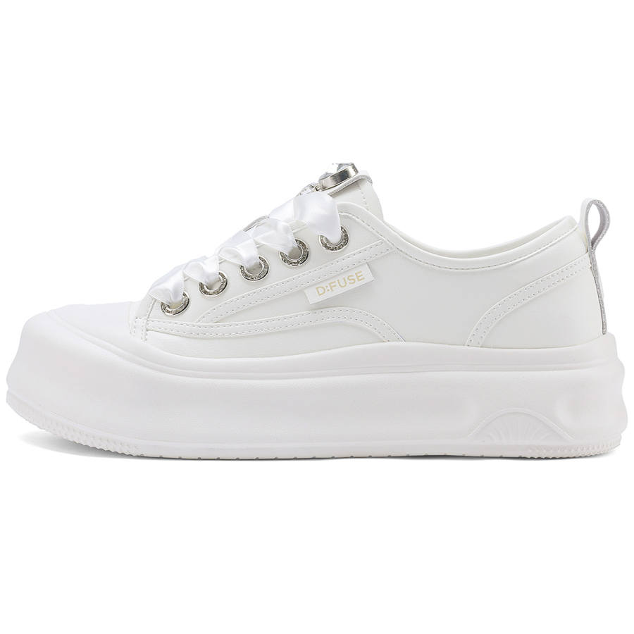D:FUSE SCANDINAVIA D FUSE SCANDINAVIA White Sneakers Flat Shoes Cow Split Leather Slip Resistant, Abrasion Resistant, Lightweight