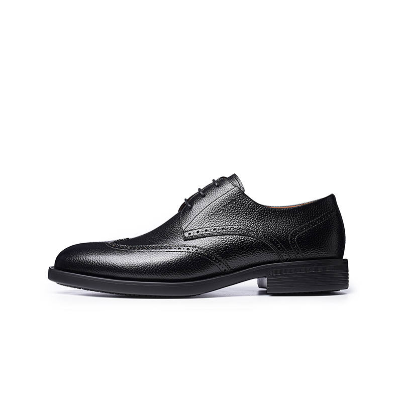 LAORENTOU Casual Leather Shoes Men's Low Top Black