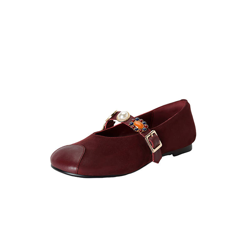 Ruby L Sheepskin Mary Jane Shoes 1CM Women's