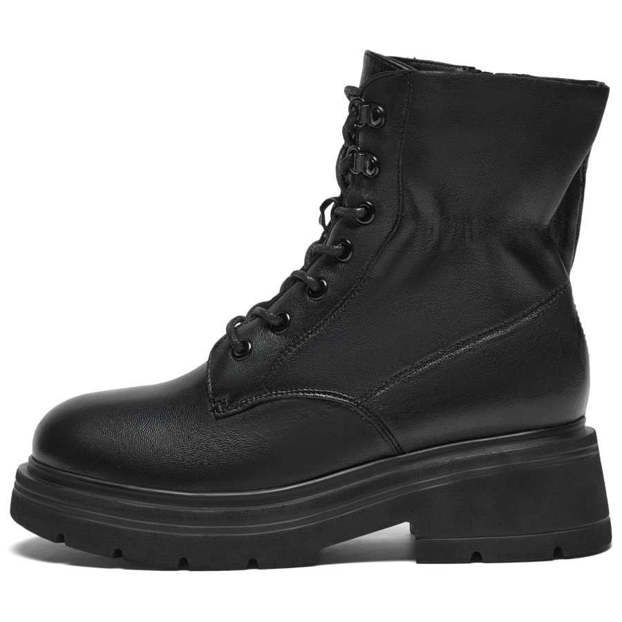 Joypeace Joypeace Sheepskin Short Combat Boots Women's