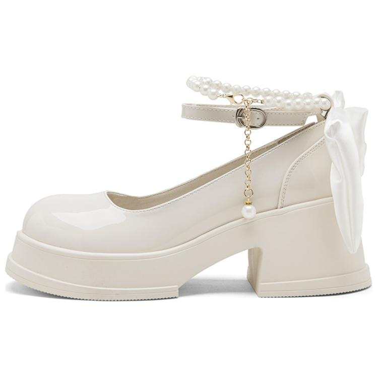 AGSDON Synthetic Leather Mary Jane Shoes 6.5cm Women's