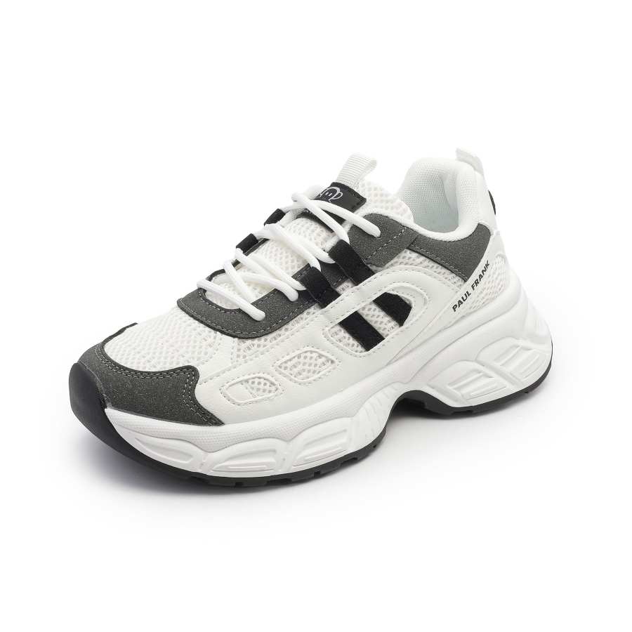 PAUL FRANK Abrasion Resistant, Breathable, Slip Resistant, Coverage, Lightweight Low top Chunky Sneakers Women's Gray