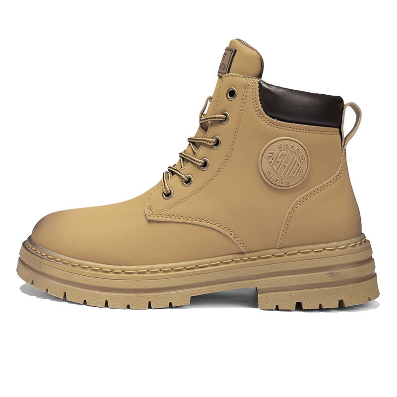 CariteSport PU Crew Combat Boots Platform Unisex