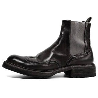 Dreambox Horse Leather Short Chelsea Boots Men's
