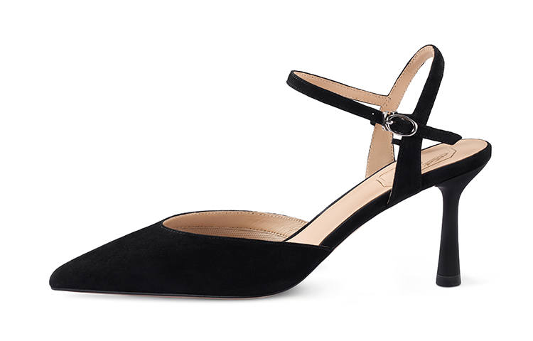 7or9 7or9 Black Leaf Crape Myrtle High Heels 7cm Women's Black