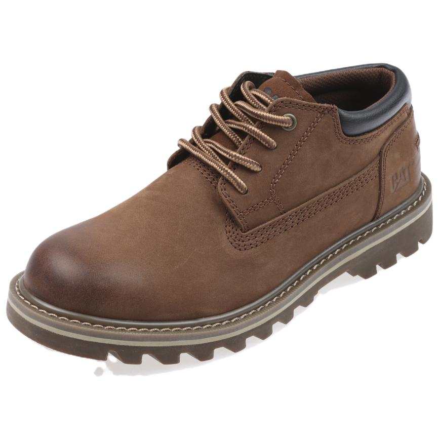 CAT CAT Casual Leather Shoes Men's Low Top Brown
