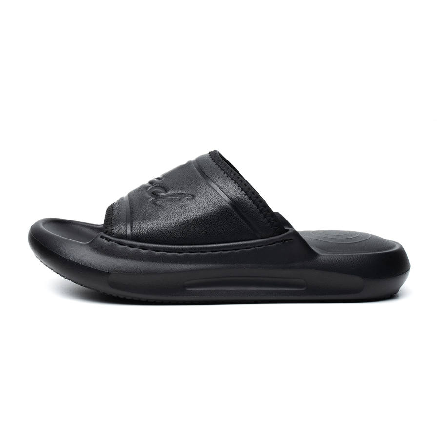 FED FED Leather Patchwork Quick Dry Slide Slippers Men's Black