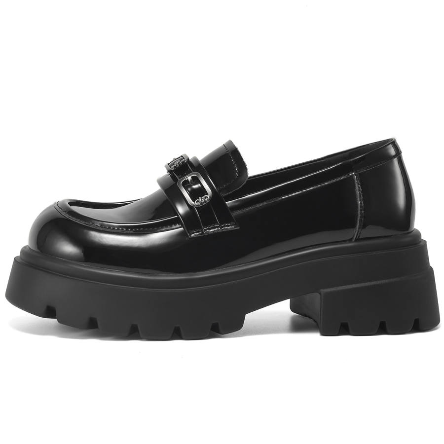 D:FUSE SCANDINAVIA D FUSE SCANDINAVIA Cow Split Leather Loafers Women's Black