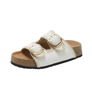 QINGZHUHU Rubber Quiet Abrasion Resistant Slide Slippers Women's