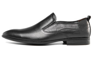 DILIKAN Casual Leather Shoes Men's Low Top Black