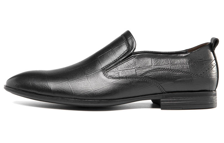 DILIKAN Casual Leather Shoes Men's Low Top Black