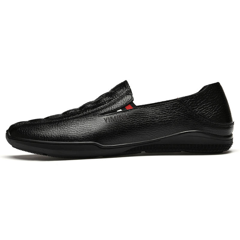 YIMINU Men's Casual Shoes Men's Low Top Black