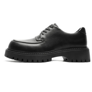 JIETEGONGYANG Microfiber Leather Casual Shoes Men's Black