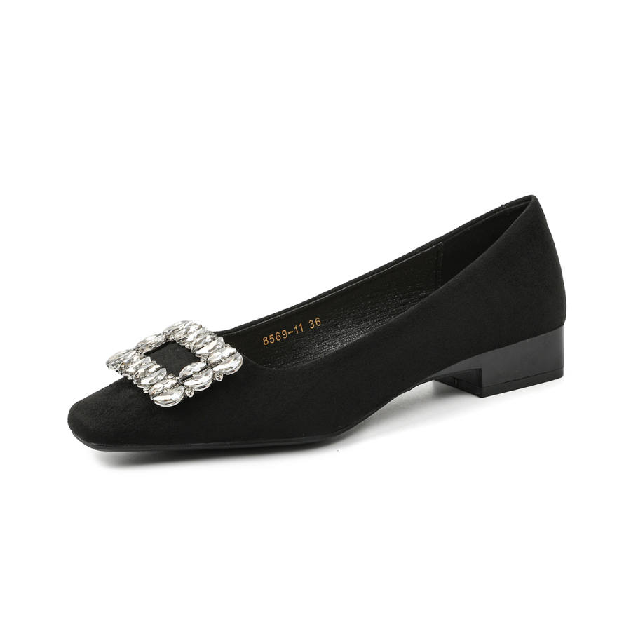 Bamiti Suede Chunky Heel High Heels 3cm Women's