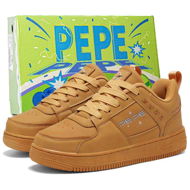 Pepe The Frog Synthetic Leather Low top Skateboard Shoes Unisex