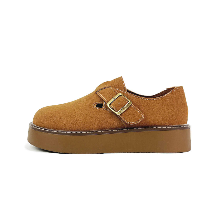 La Chapelle Cork Platform Birkenstock Shoes Casual Shoes Women's Chestnut