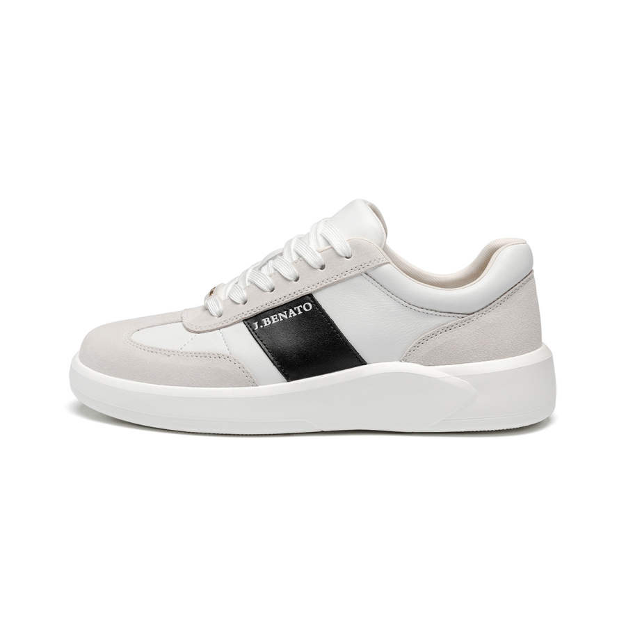 J.BENATO Cow Leather Lightweight Low top Skateboard Shoes Men's