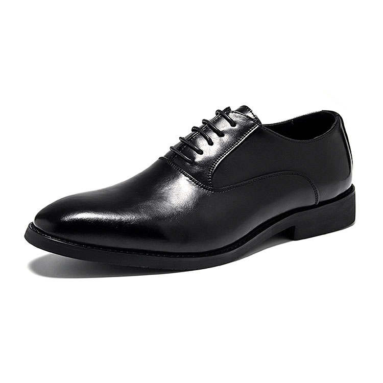 KAQIAODI Cow Split Leather Dress Shoes Men's Black