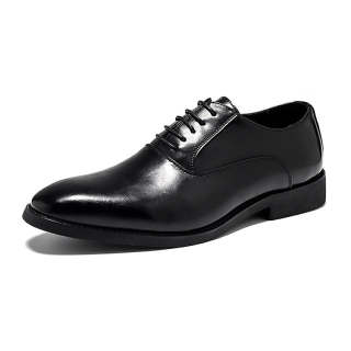 KAQIAODI Cow Split Leather Dress Shoes Men's Black