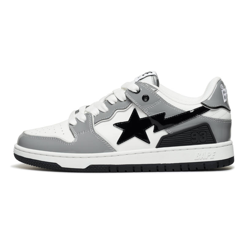 A BATHING APE Cow Leather Skateboard Shoes Men's
