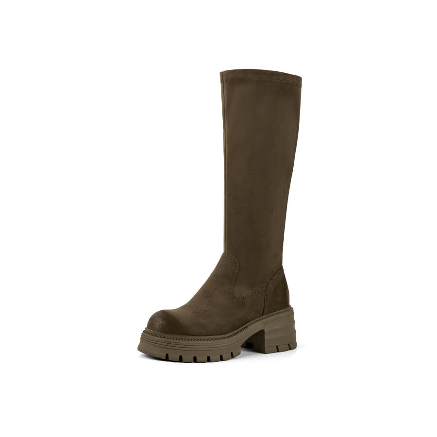 PT'SON Knee High Boots Women's Black