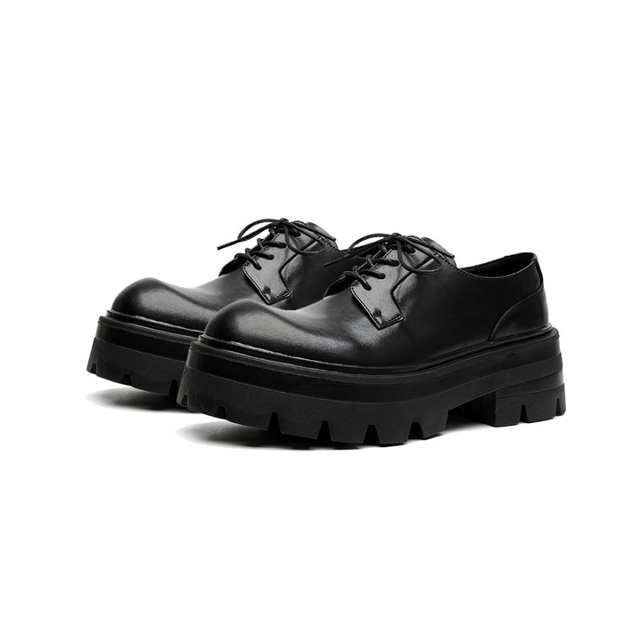 Lanza Casual Leather Shoes Men's Low Top Black