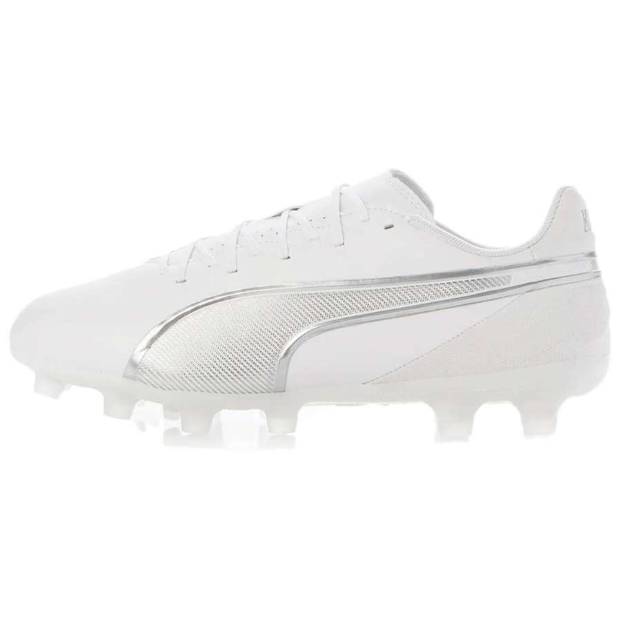 PUMA KING MATCH AG Artificial Ground HG Hard Ground Soccer Shoes Unisex White