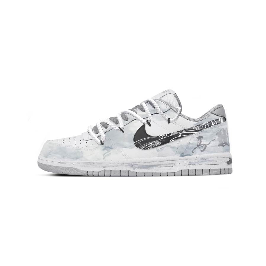 Nike Nike Big Year Of The Horse Abrasion Resistant Breathable Low top Skateboard Shoes Men's White Black