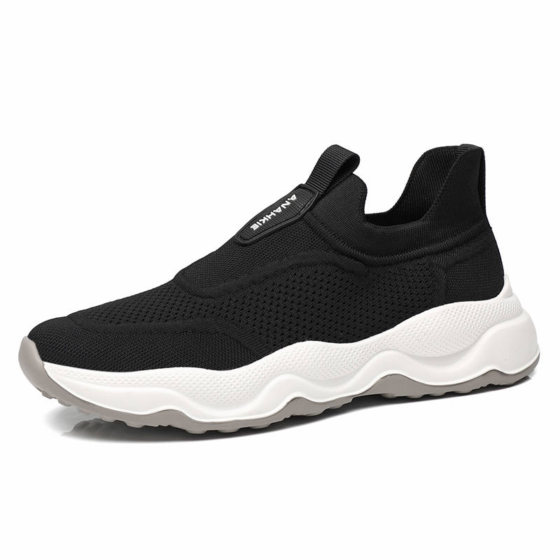 AOSAILUN Fabric Casual Shoes Men's Black