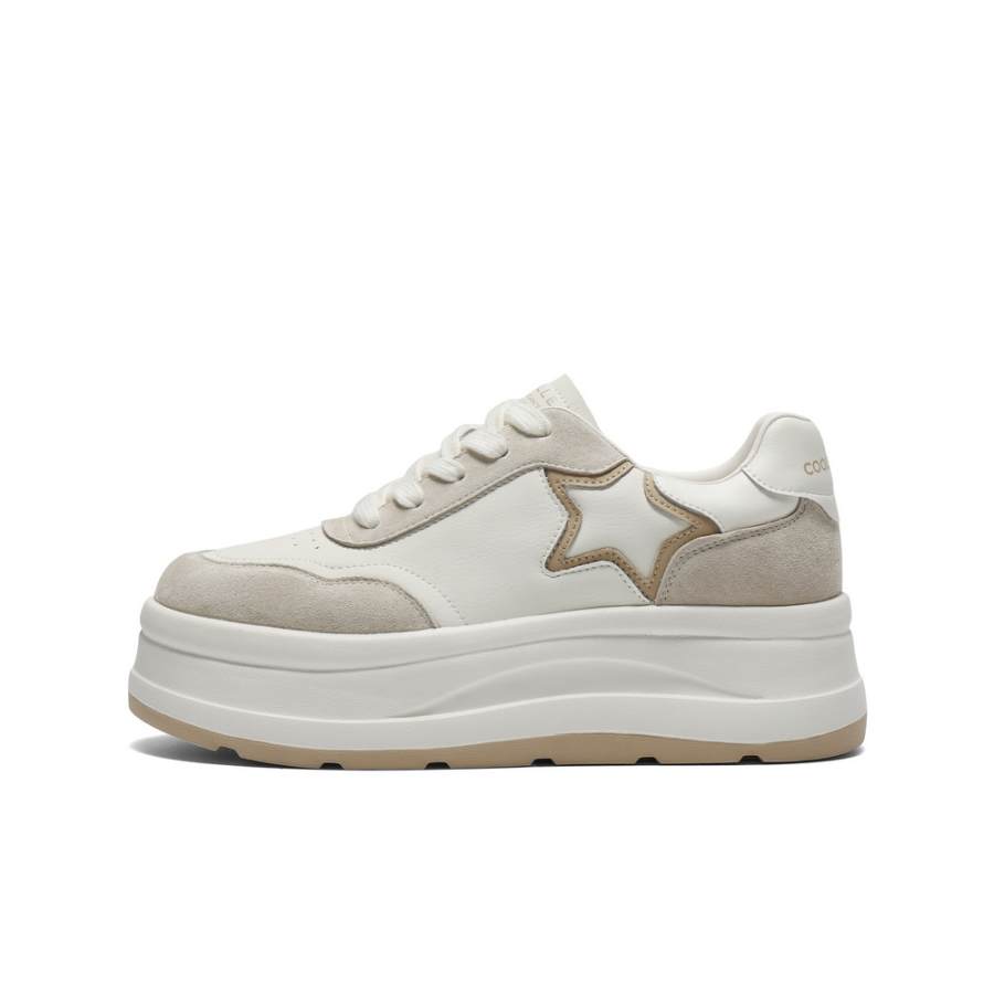 BELLE Low top Skateboard Shoes Women's Beige Apricot
