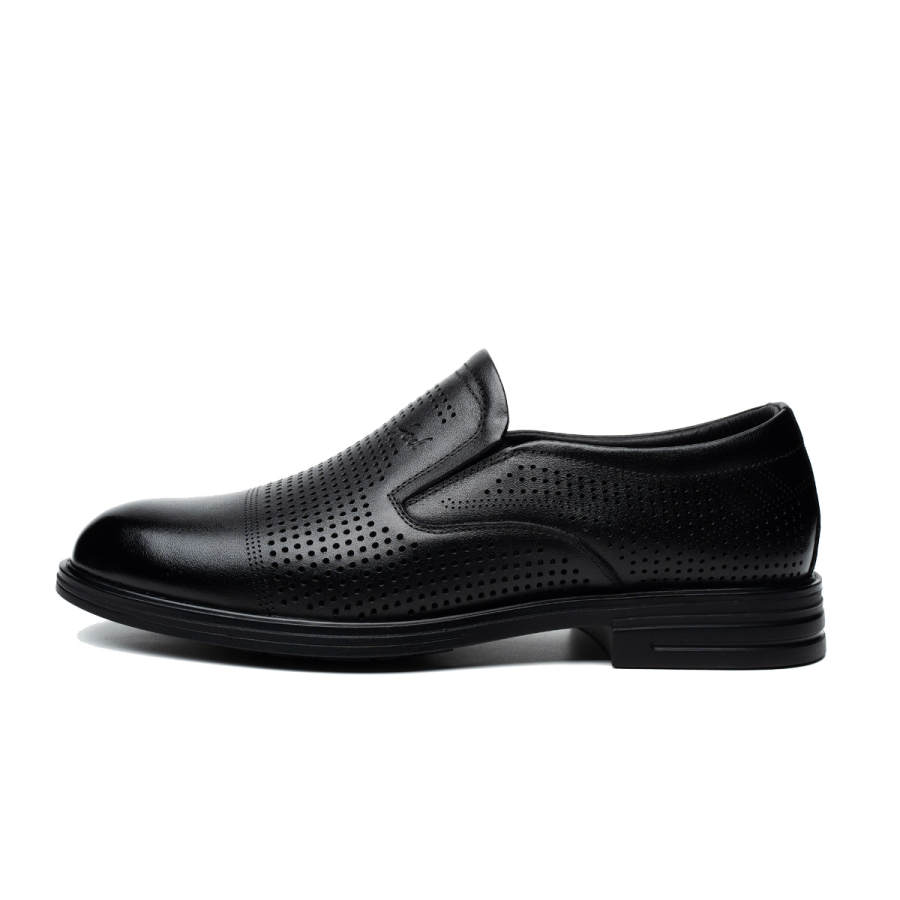 FED FED Casual Leather Shoes Men's Low Top Black