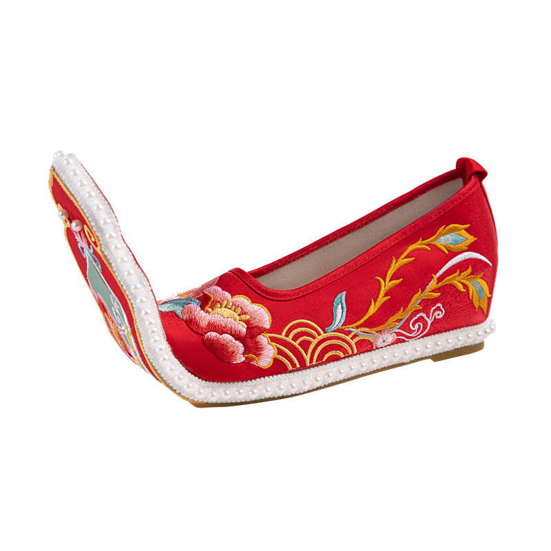 WUXIUYUAN Dance Embroidery Casual Single Shoes Women's