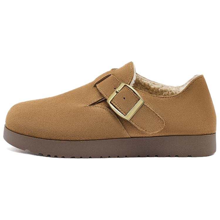 AGSDON Vintage Deep Cut Birkenstock Style Shoes Wasteland Style Thickened And Fleece Lined Thermal Casual Shoes 2cm