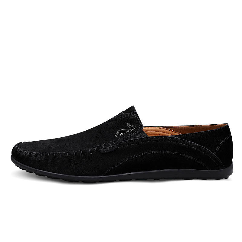 YINGLUNQISHI Top Grain Cow Leather Gommino Loafers Men's