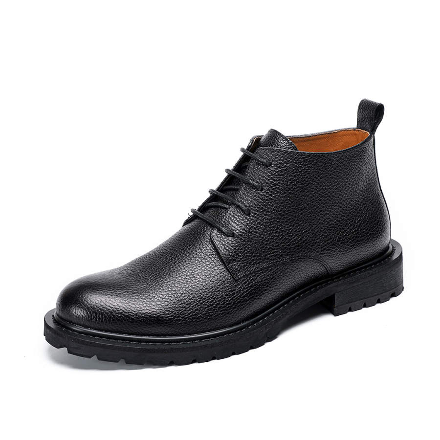 Devanro Devanro Top Grain Cow Leather Short Combat Boots Men's