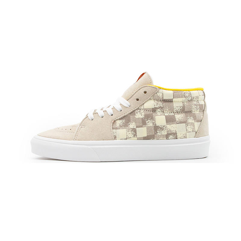 Shionpo Trendy Lightweight Casual Youth Style Vintage Preppy Lace Up Checkerboard Couple's Shoes