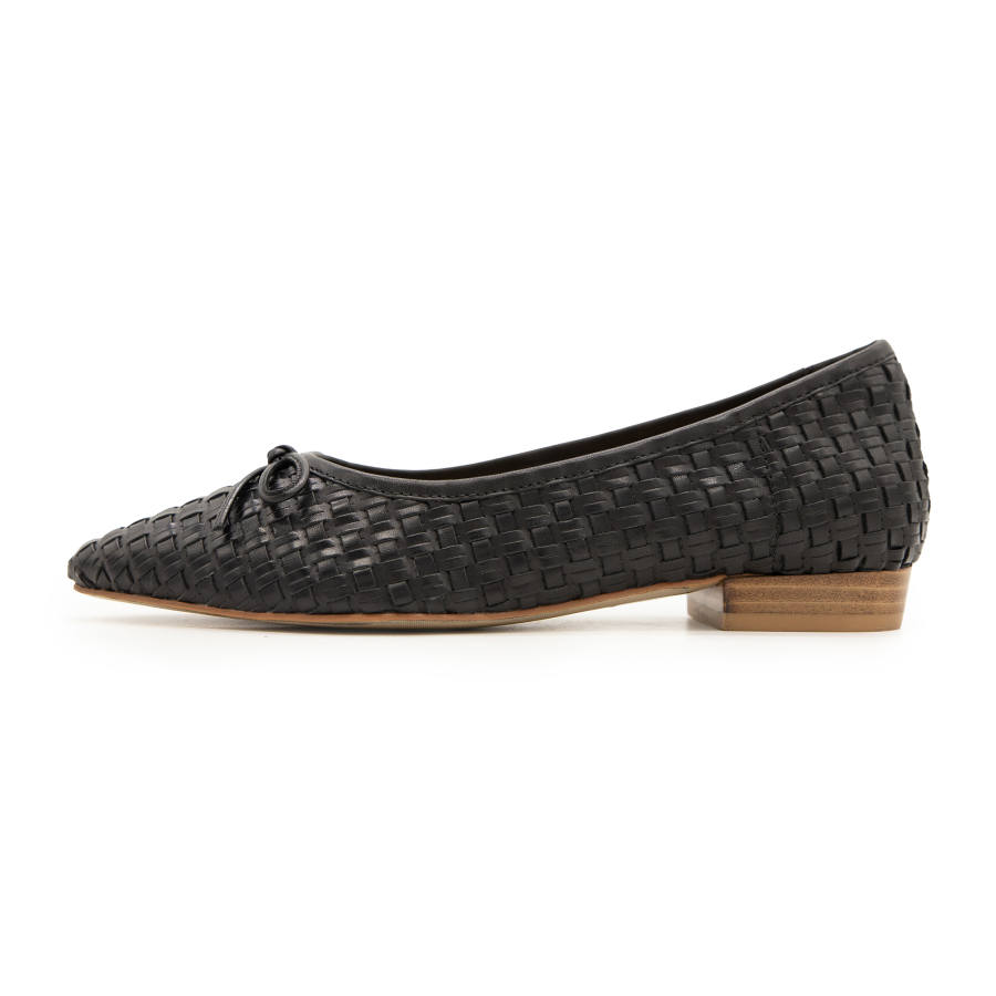 FED Top Grain Cow Leather Casual Shoes 2cm Women's Black