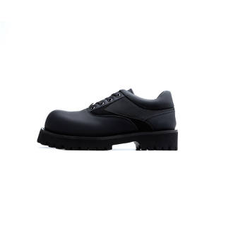 CATSSTAC Top Grain Cow Leather Casual Shoes Men's Black