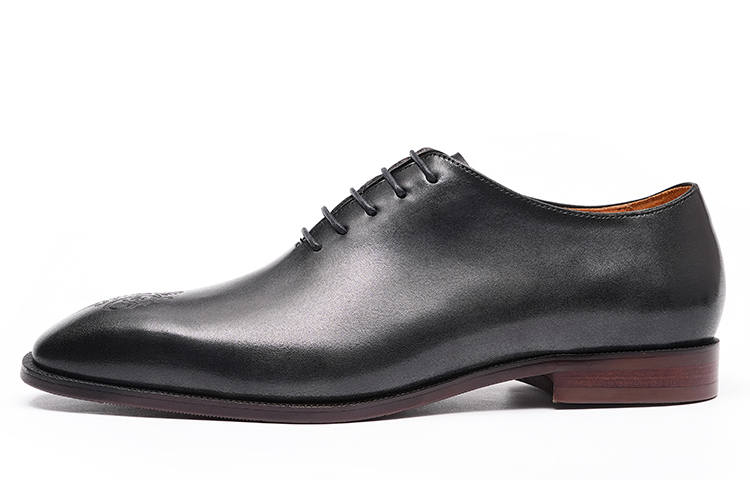 ASTON M.JAZZ Dress Shoes Men's Low Top Black Gray/Earth Yellow