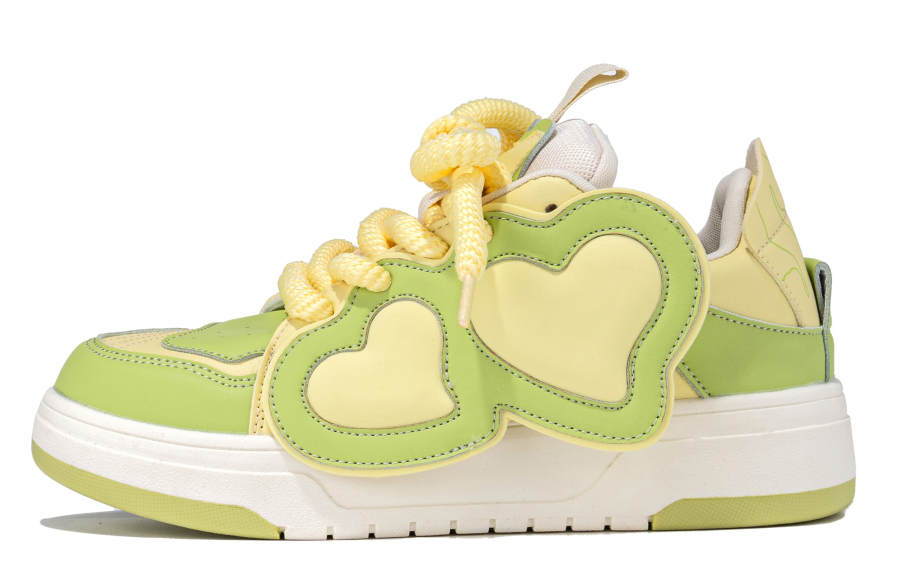 SEMIR Microfiber Leather Low top Skateboard Shoes Women's Light Yellow