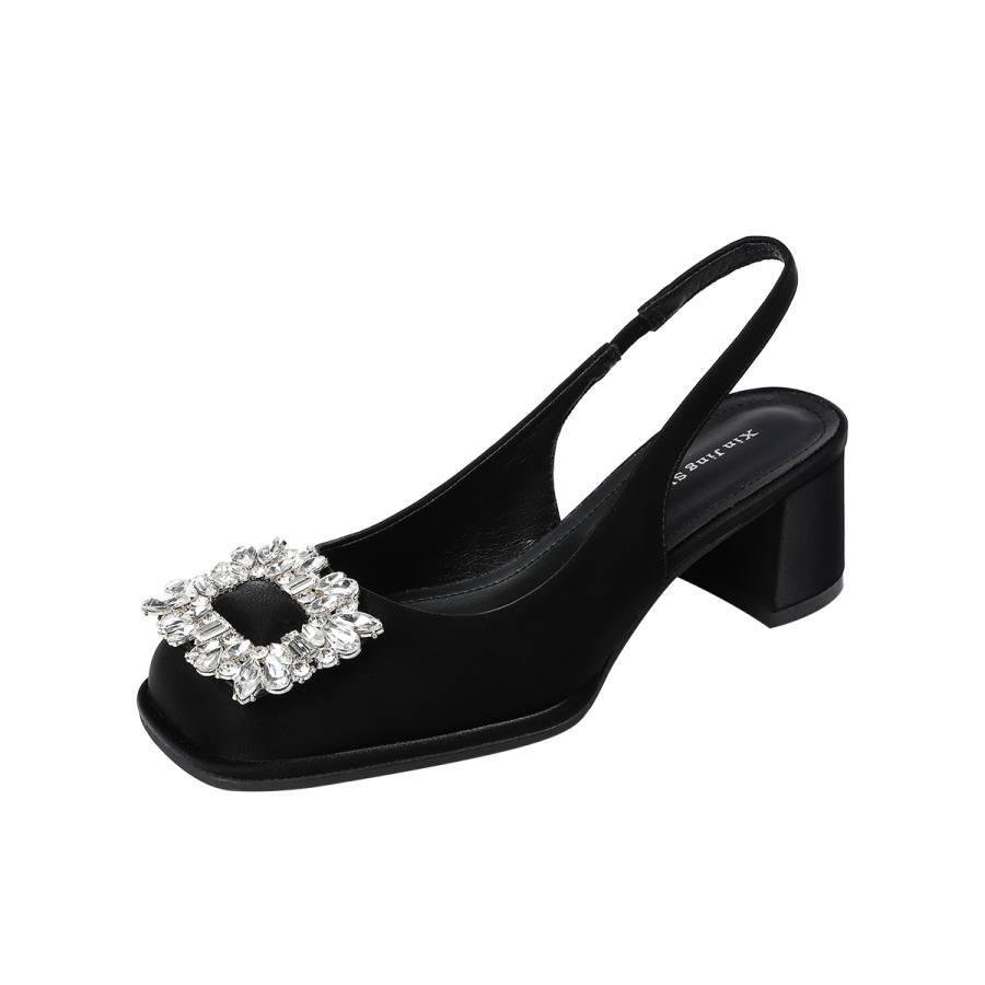 TATAYA Microfiber Leather Chunky Heel High Heels Women's
