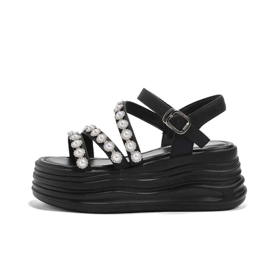 Hotwind Hotwind Synthetic Leather One Strap Sandals Women's