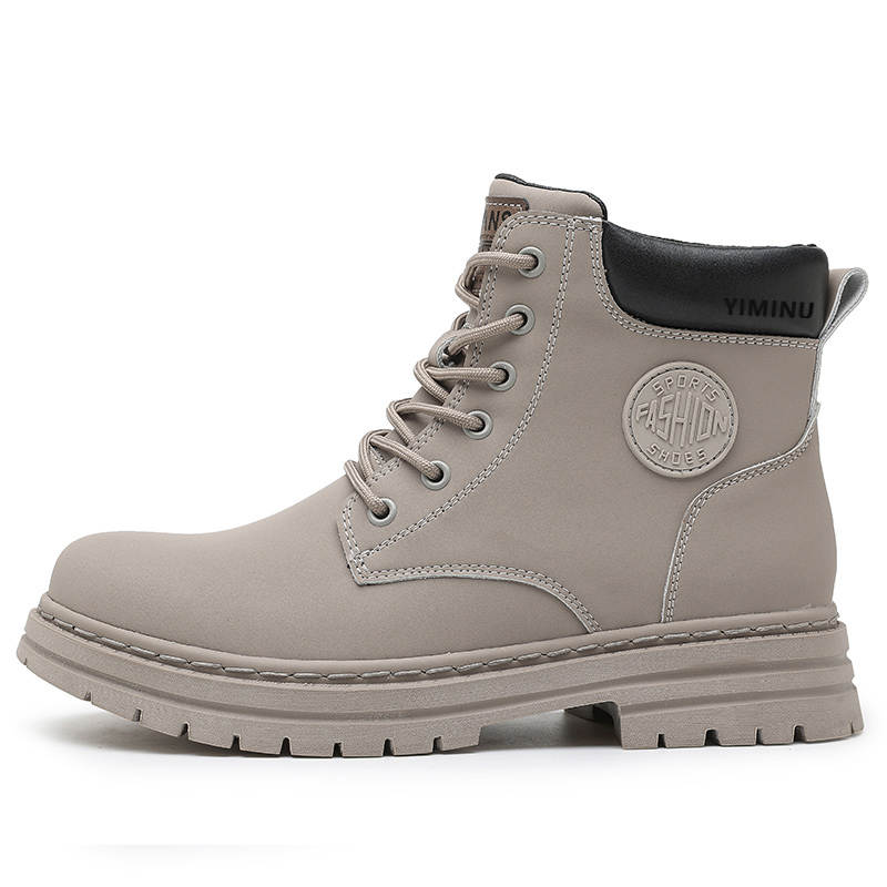 YIMINU Combat Boots Unisex Gray